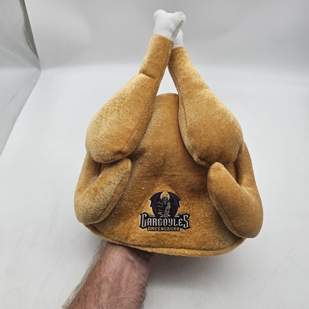 Gargoyles Greensboro Hat Turkey Mens One Size‎ Brown Plush Hockey ECHL Costume